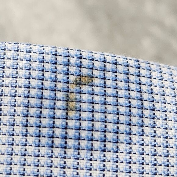 John Varvatos Star USA Men's Dress Shirt Size 18 34/35 Blue Regular Fit Stretch - Picture 13 of 14